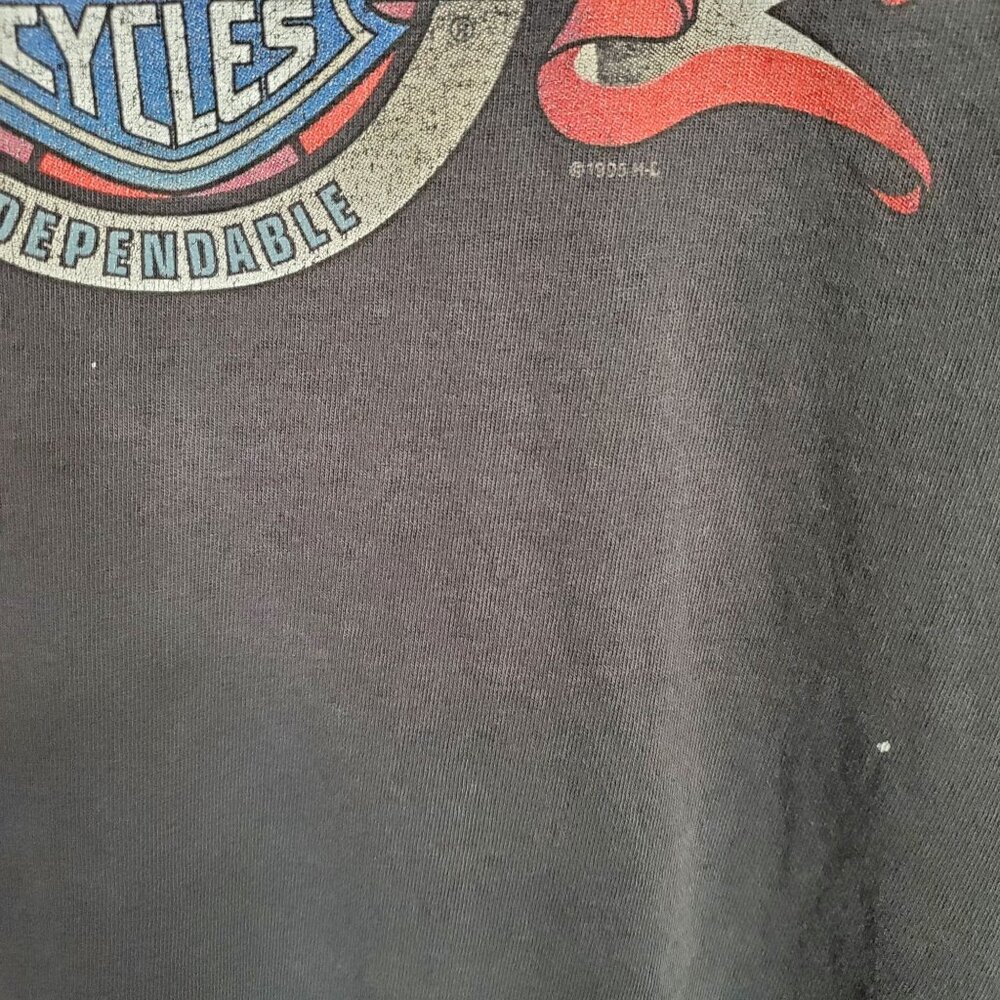 VTG 1995 Harley Davidson Sz L T-Shirt Atlanta Georgia 100% Cotton Faded Black - Picture 7 of 10
